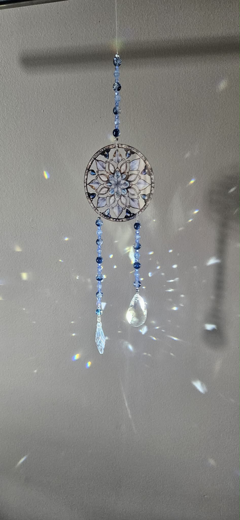 Mandala Dark Blue Suncatcher