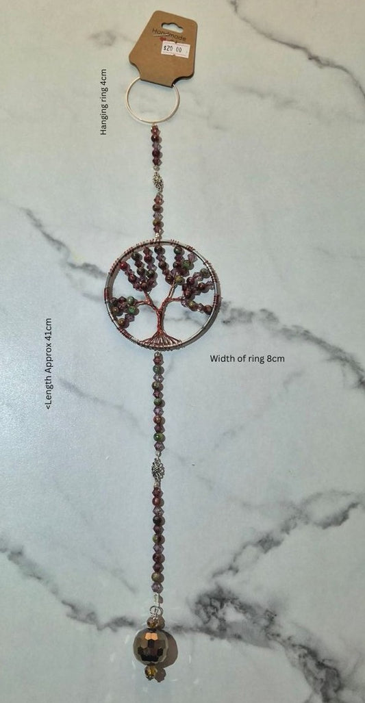 Brown Tree of Life Suncatcher