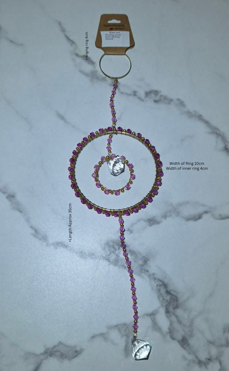 Circles Suncatcher Pink and Gold