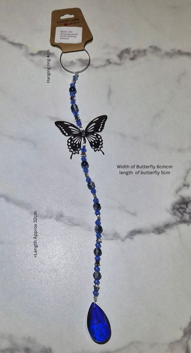 Dark Blue Butterfly Suncatcher