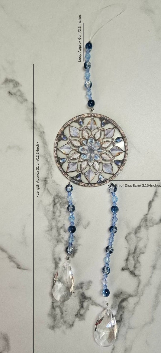 Mandala Dark Blue Suncatcher