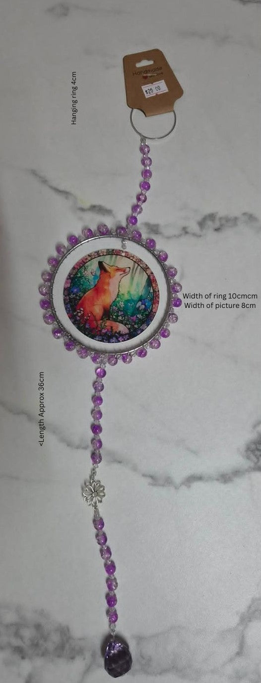 Fox Suncatcher Purple