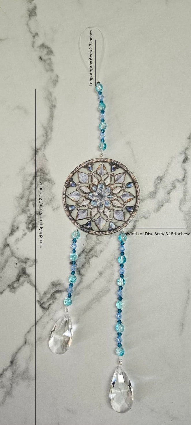 Mandala Light Blue Suncatcher