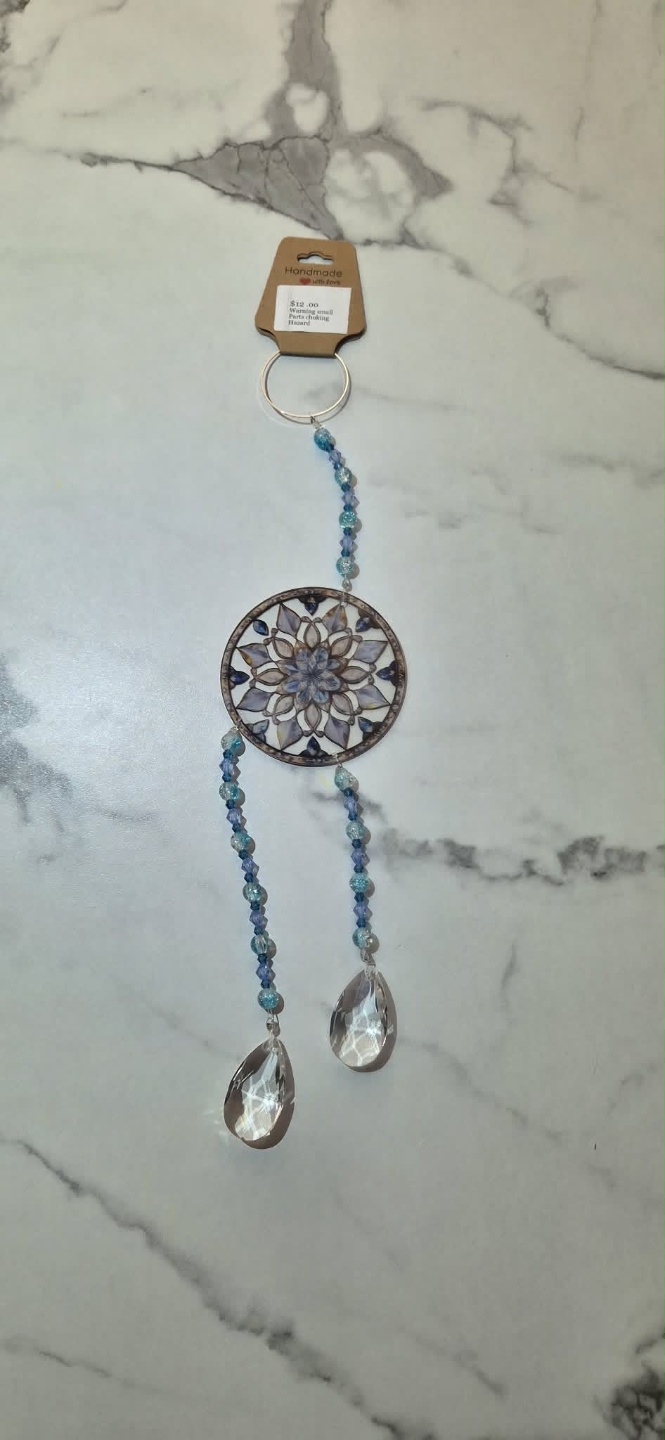 Mandala Light Blue Suncatcher