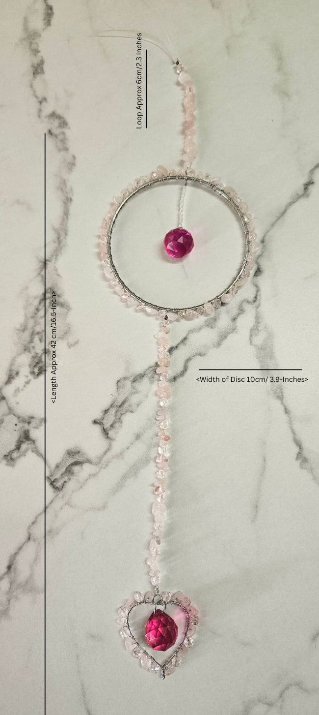 Pink Heart Suncatcher