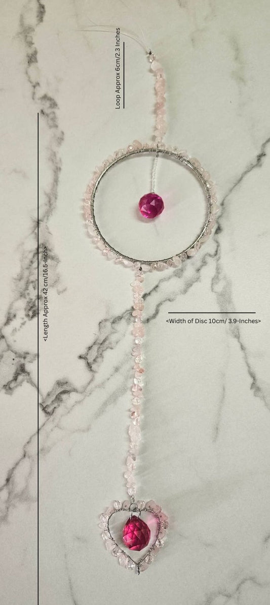 Pink Heart Suncatcher