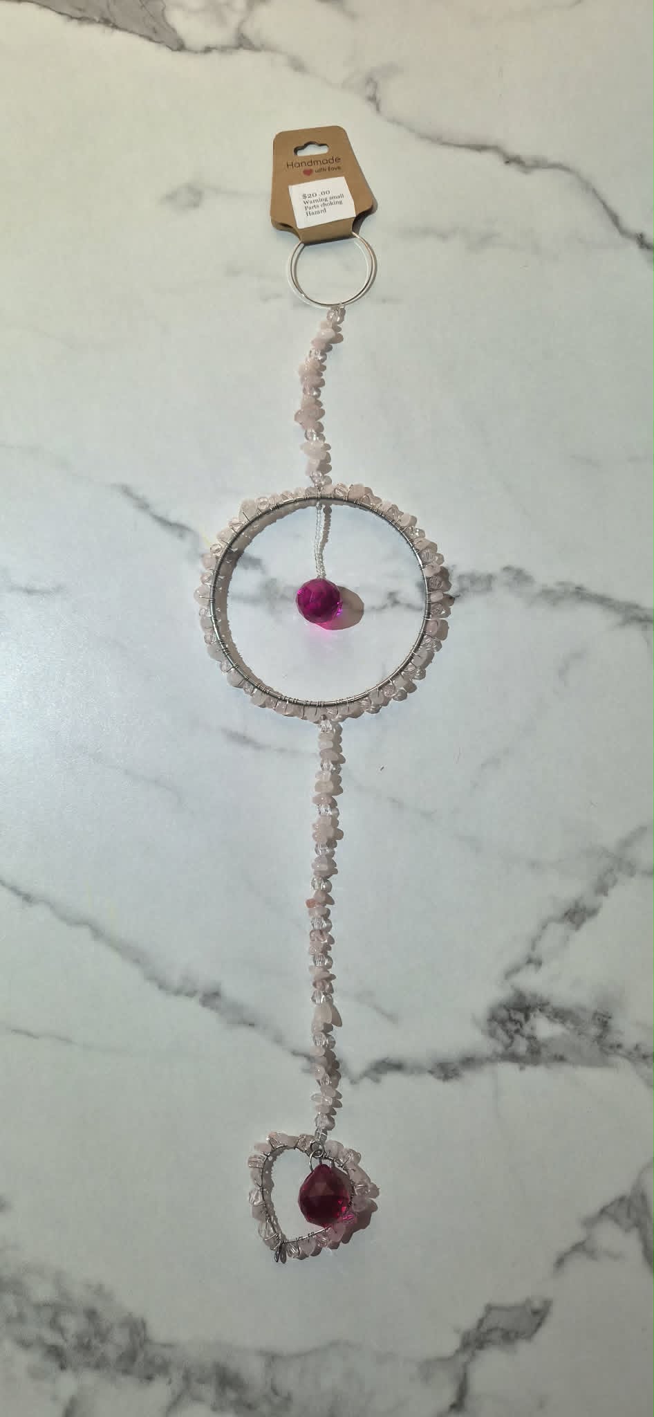 Pink Heart Suncatcher