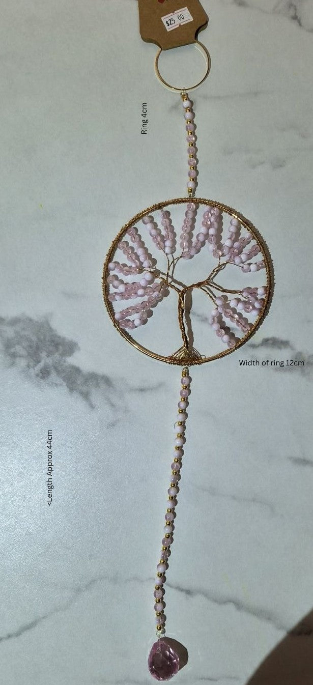 Pink Tree of life Suncatcher
