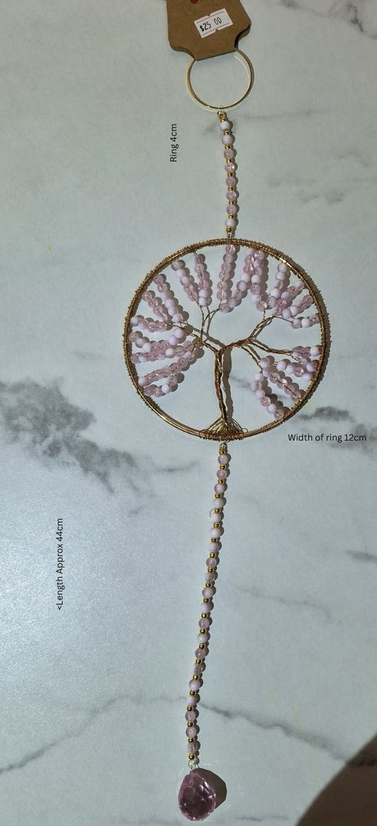 Pink Tree of life Suncatcher