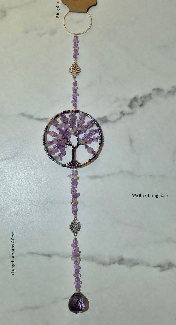 Purple Tree of Life Suncatcher