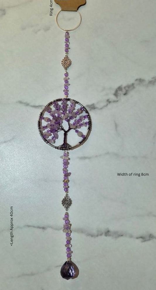 Purple Tree of Life Suncatcher