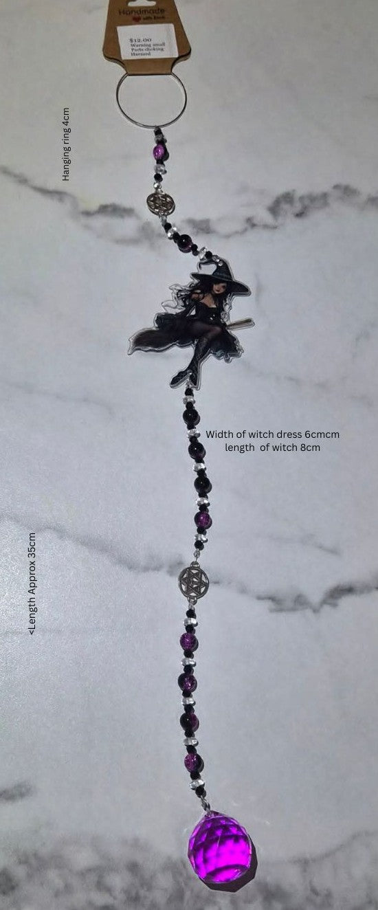 Purple Witch Suncatcher