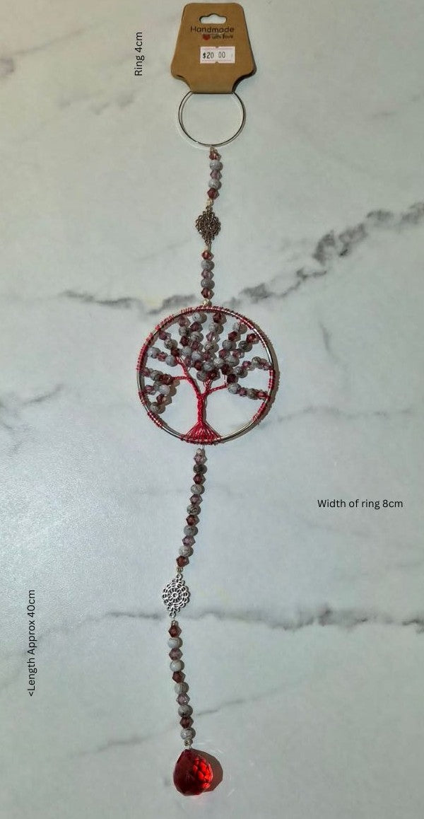 Red Tree of Life Suncatcher