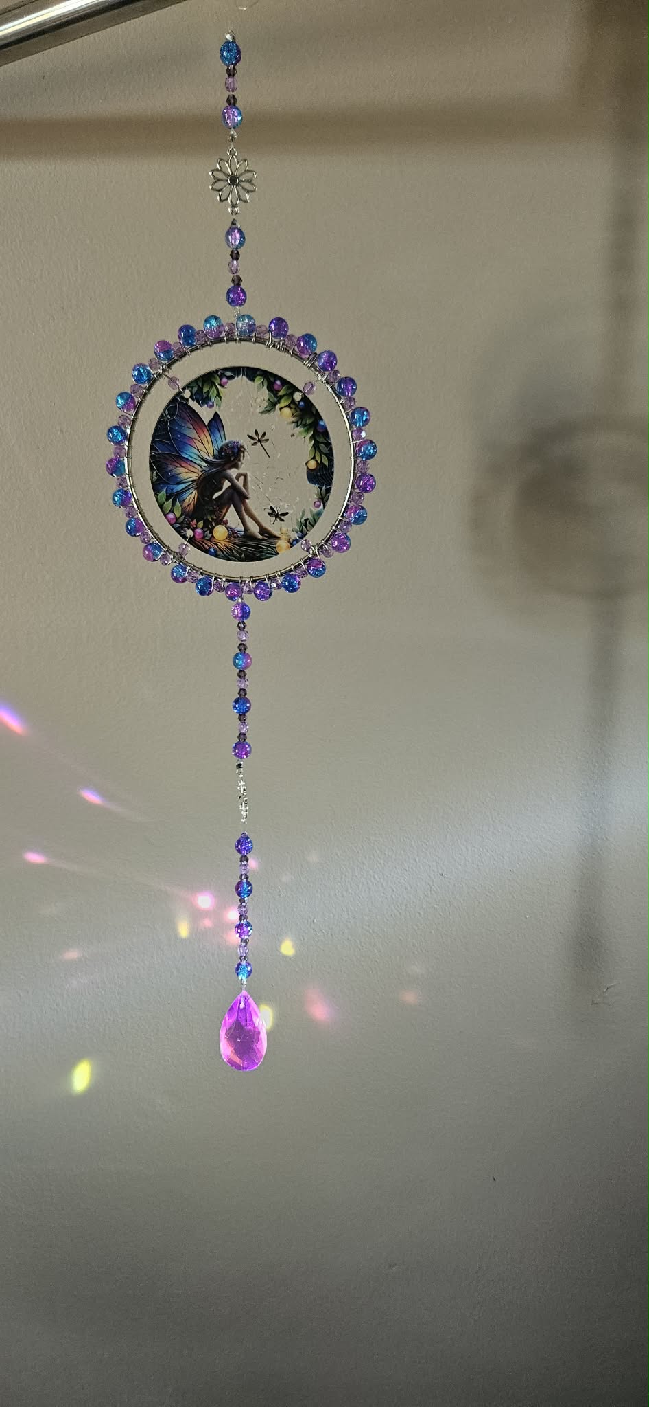 Ringed purple fairy suncatcher