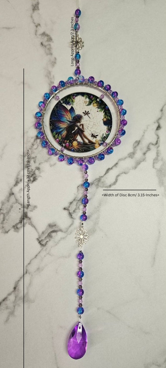 Ringed purple fairy suncatcher