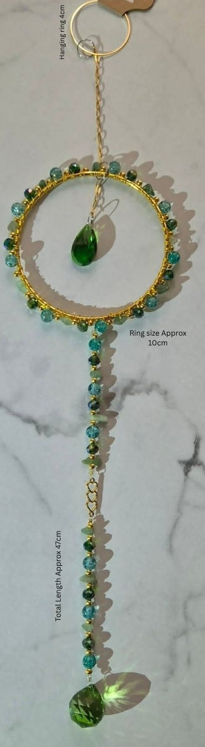 Green Double Crystal Suncatcher