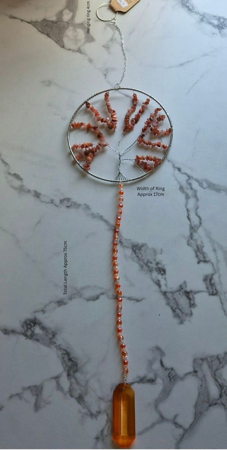 Orange/Red Tree of life Suncatcher