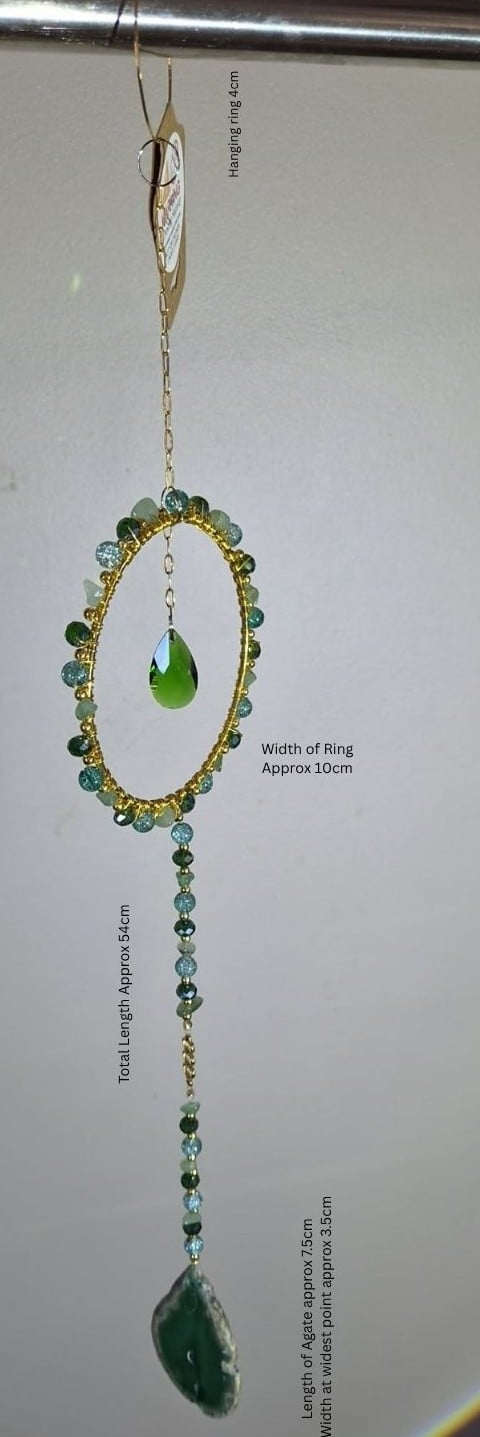 Green Agate Suncatcher