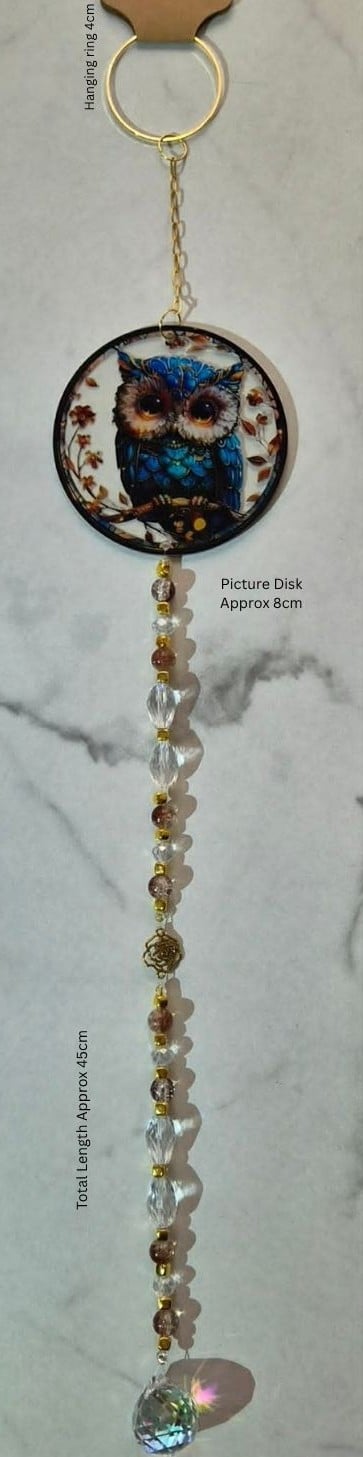 Gold Owl Suncatcher