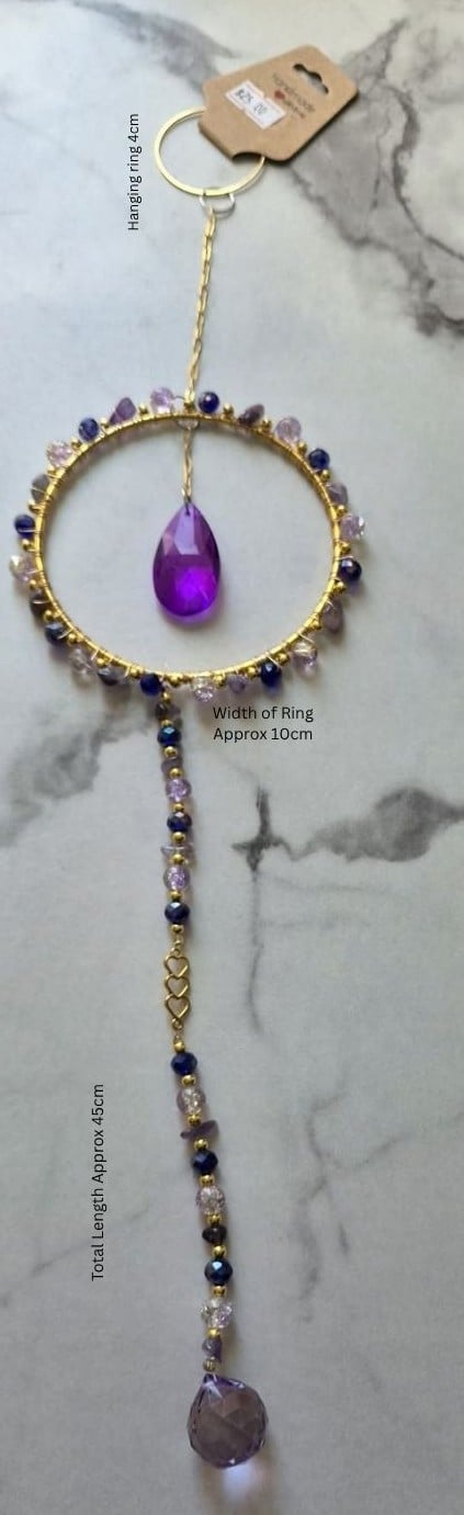 Purple Double Crystal Suncatcher
