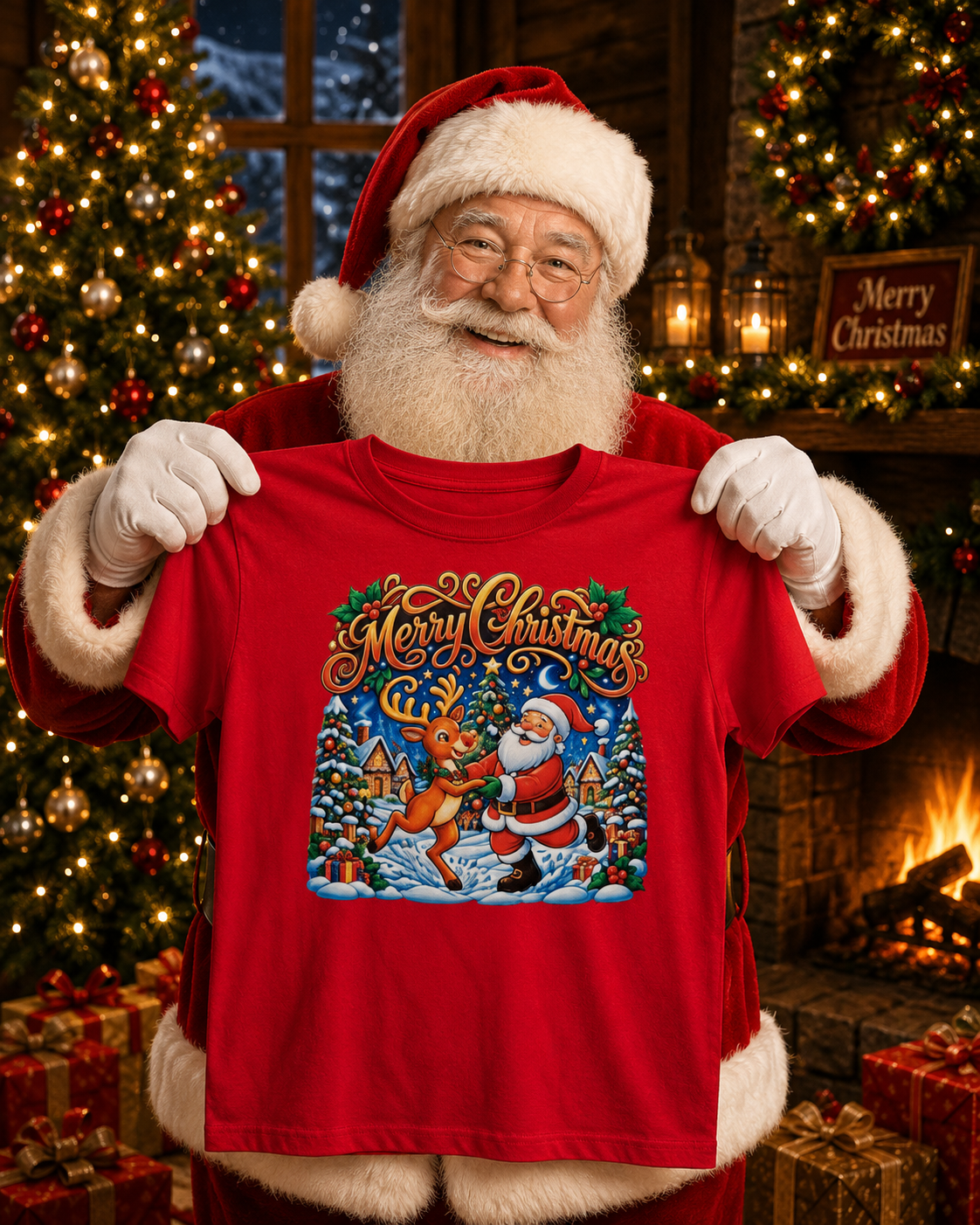 Christmas T-Shirt Kids unisex Size 10 Red