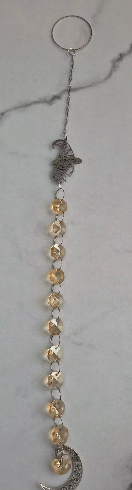 Witch Suncatcher Faceted Octagon