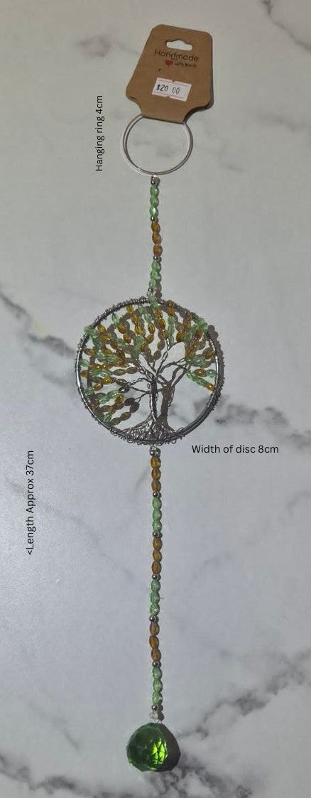 Yellow and Green Tree of Life Suncatcher